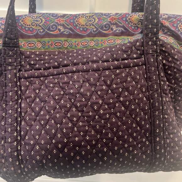 Vera Bradley Purple Travel Bag Quilted Design - Picture 6 of 13